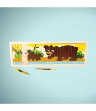 Imagine Puzzle cu ursuleti si litere -  invata alfabetul