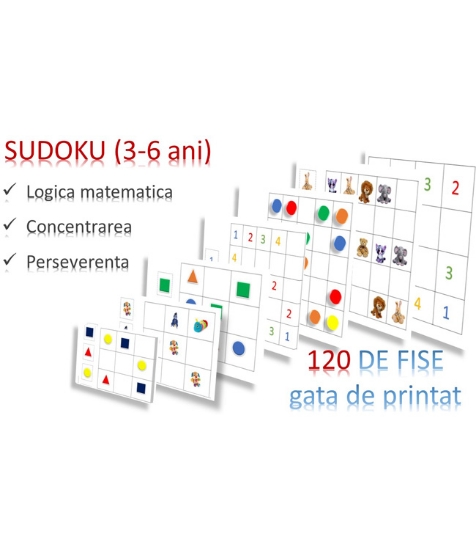 Imagine Fise activitati Sudoku 3-6 ani PDF